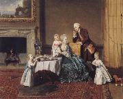 Johann Zoffany The visit in the lord oil on canvas